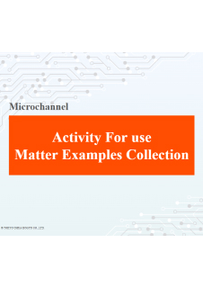 Microchannel Activity For use Matter Examples Collection