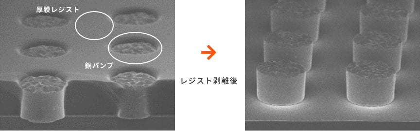 レジスト剥離後