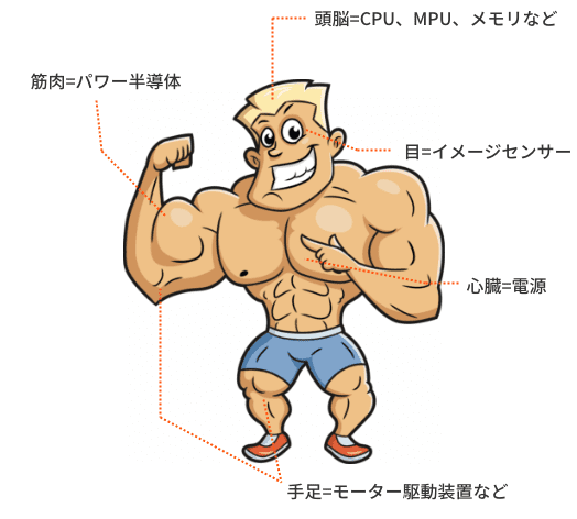 図2　半導体の種類と役割